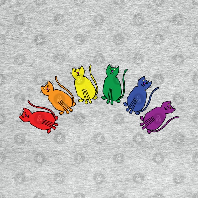 Pride Cats Rainbow by ellenhenryart